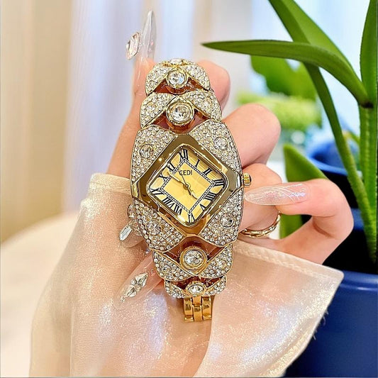 🌱🌱🌱Callie | Ženska ura 2026 Eleganca s svetlobo, diamanti in vodoodporno zasnovo