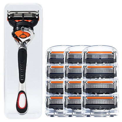 😎Komplet nadomestnih britvic za moške + brezplačno držalo - Ultra ostra rezila iz nerjavečega jekla za gladko britje