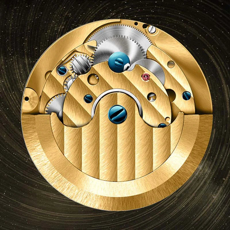 Modna kvadratna ženska ura iz rožnatega zlata z diamanti