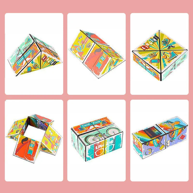 3D transformativna zložljiva geometrijska Rubikova kocka
