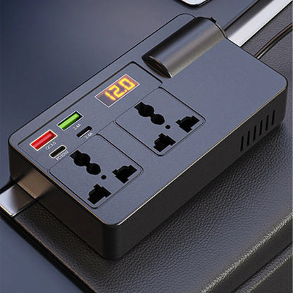 Prenosni avtomobilski inverter 12 V/24 V – 220 V, z digitalnim zaslonom