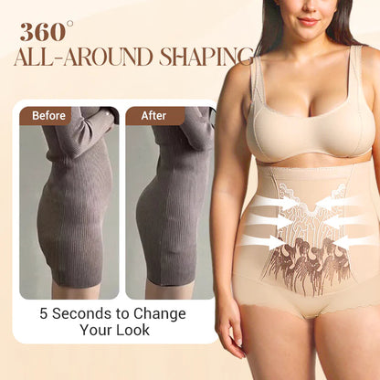 Ženske kratke hlače za oblikovanje trebuha z visokim pasom