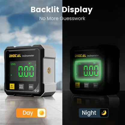 📐4-stranski magnetni digitalni kotomer z laserjem