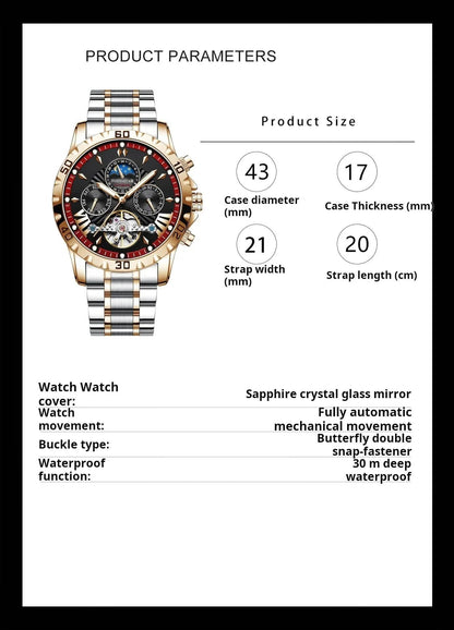 🌱⌚🌱Popolnoma nova avtomatska mehanska ura, vodoodporna do 30 metrov, odporna na praske🌱