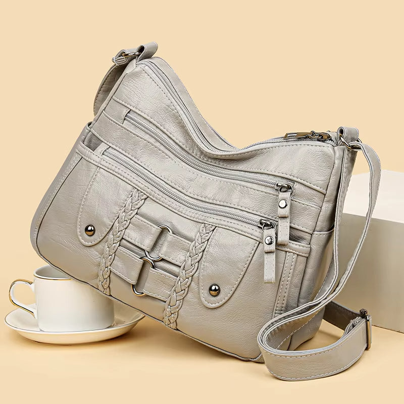 Torba čez telo iz opranega usnja 👜