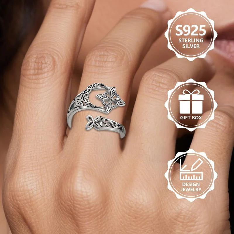Prstan z odprtim keltskim motivom
