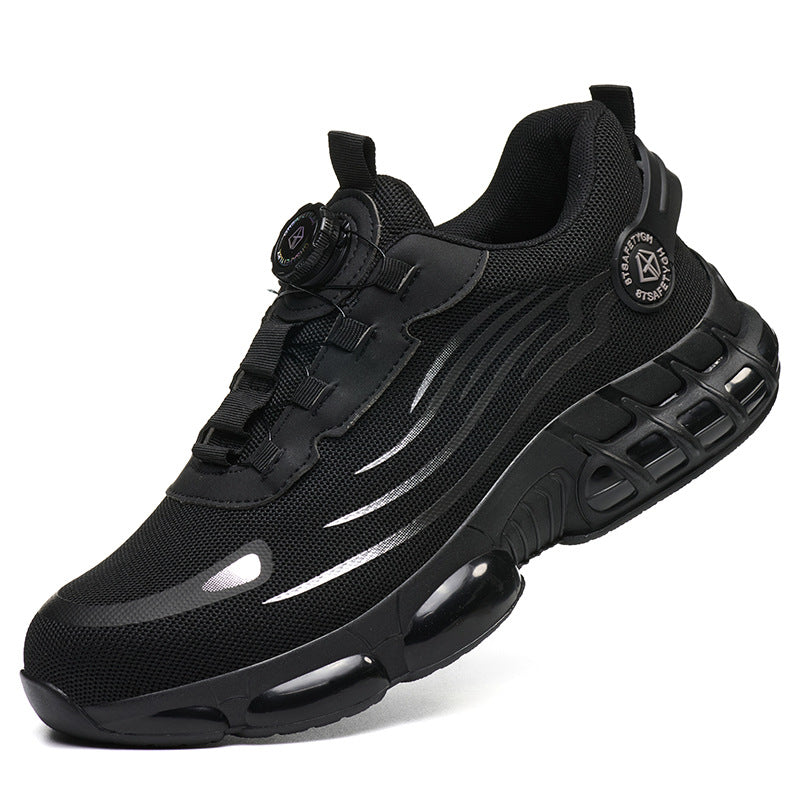 Moški lahki škornji z jekleno konico, ki so udobni, odporni proti prebadanju, brez oprijema in zasnovani tako za prosti čas kot za delo.