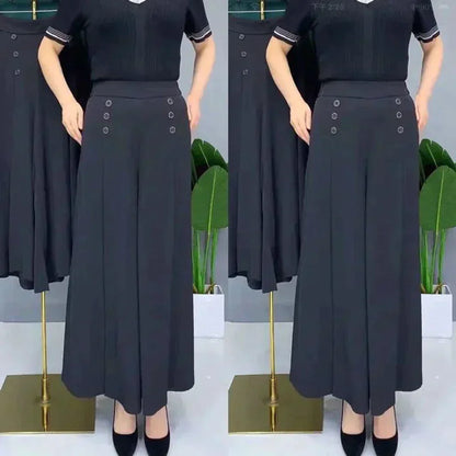 ✨Elegantne nagubane hlače s širokimi hlačnicami