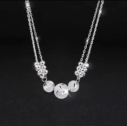 🎁🔥【Ogrlica + zapestnica】✨Komplet nakita iz srebrne ogrlice