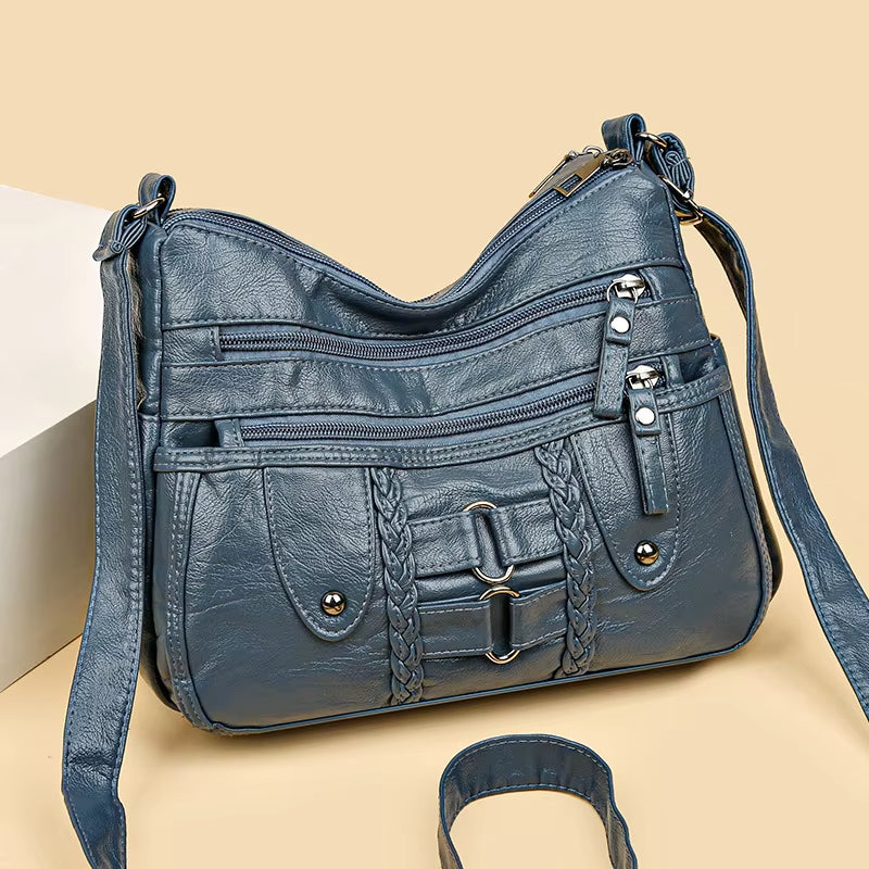 Torba čez telo iz opranega usnja 👜