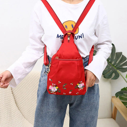 Večnamenski, prenosni ženski nahrbtnik s potiskom