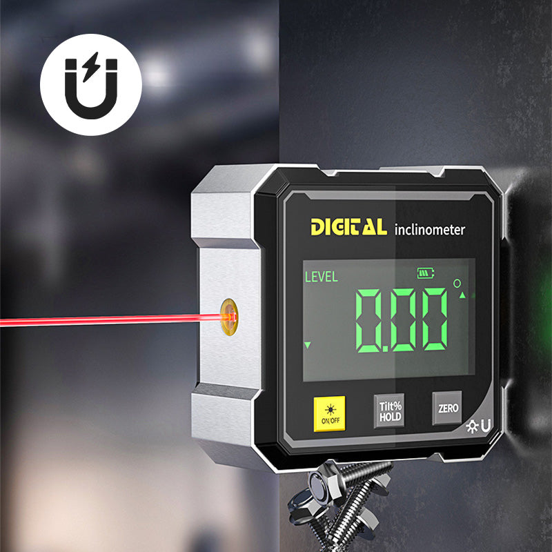 📐4-stranski magnetni digitalni kotomer z laserjem